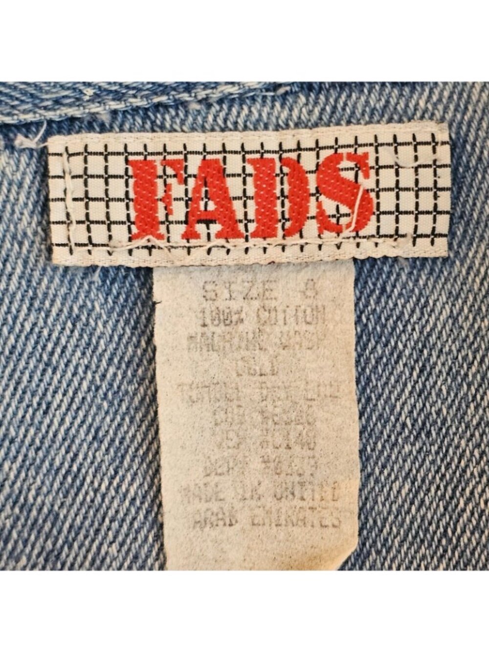 Vintage Fads Midi Jean Dress Womens 8 Denim Button Up Long Sleeve Pocket Collar - Picture 5 of 8